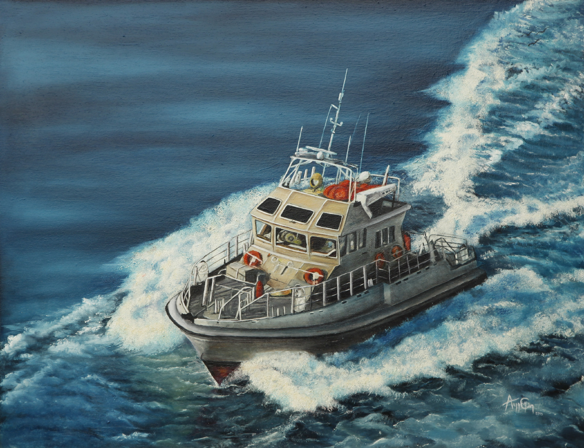 Patrol Boat    70 x 90 cm